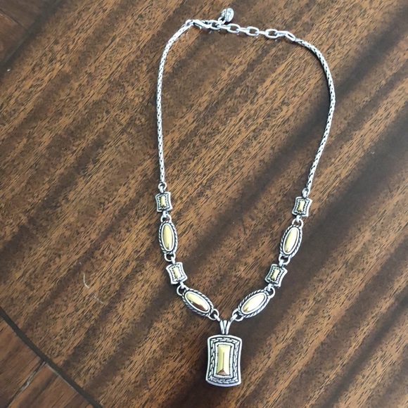 Brighton Two Tone  Chunky Ornate Link reversible Necklace - Picture 2 of 13